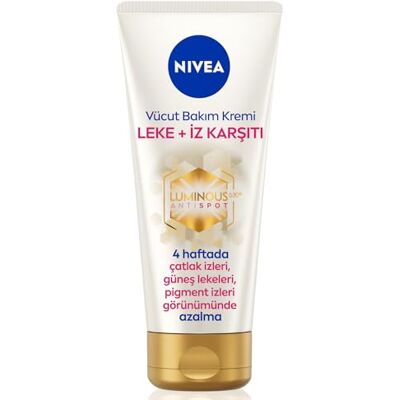Beiersdorf NIVEA LUMINOUS630® Crema corporal antiestrías y manchas de pigmento, loción corporal equilibra las diferencias en el tono de la piel, textura ligera e hidrata 48 horas (200 ml) Beiersdorf NIVEA LUMINOUS630® Crema corporal antiestrías y manchas de pigmento, loción corporal equilibra las diferencias en el tono de la piel, textura ligera e hidrata 48 horas (200 ml)