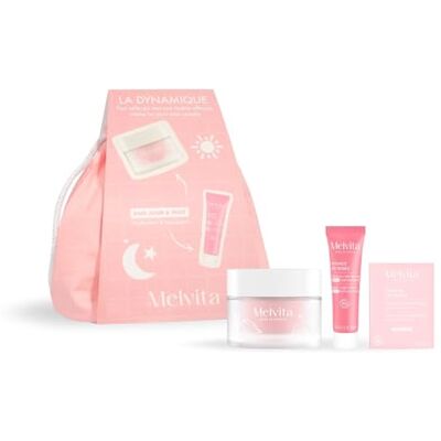 Melvita Kit La Dinámica Crema hidratante y reafirmante 50 ml y mascarilla 2 en 1 50 ml «Fuente de rosas» Fabricado en Francia Melvita Kit La Dinámica Crema hidratante y reafirmante 50 ml y mascarilla 2 en 1 50 ml «Fuente de rosas» Fabricado en Francia