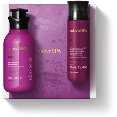 O Boticário Nativa SPA Açaí Cofre Bruma 200ml + Loción 400ml Hidrante Corporal Vegano Con Gotas de Quinoa Hidratación Profunda Piel Suave y Sedosa Absorción Rápida O Boticário Nativa SPA Açaí Cofre Bruma 200ml + Loción 400ml Hidrante Corporal Vegano Con Gotas de Quinoa Hidratación Profunda Piel Suave y Sedosa Absorción Rápida