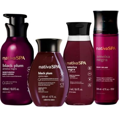 O Boticário Nativa SPA Ciruela Negra Gel + Loción + Aceite + Bruma O Boticário Nativa SPA Ciruela Negra Gel + Loción + Aceite + Bruma