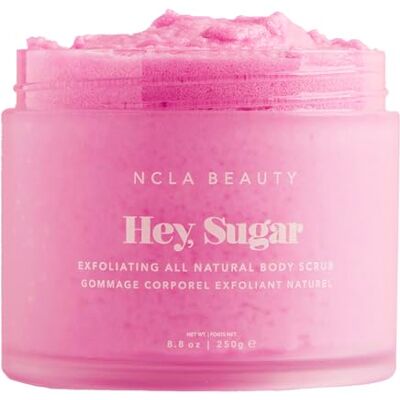 NCLA BEAUTY Hey Sugar All Natural Body Scrub Moisturizing, Exfoliating Sugar Scrub Shea, Cocoa, and Mango Butters Pink Champagne 8.8 oz NCLA BEAUTY Hey Sugar All Natural Body Scrub Moisturizing, Exfoliating Sugar Scrub Shea, Cocoa, and Mango Butters Pink Champagne 8.8 oz