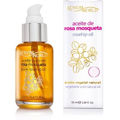 sesioMWorld Aceite Puro y Natural de Rosa Mosqueta 50 ml 1 Unidad 200 g sesioMWorld Aceite Puro y Natural de Rosa Mosqueta 50 ml 1 Unidad 200 g