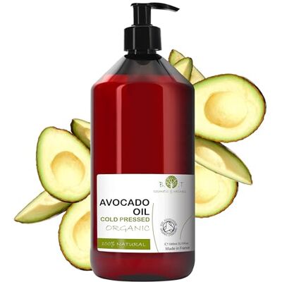 B.O.T cosmetic & wellness Aceite Aguacate Bio 100% Puro y Natural, Aceite Masaje Reafirmante, Serum Antiarrugas, Combate Celulitis y Estrias, Reparador e Hidratante Piel y Cabello Seco 1000 ml 1 L B.O.T cosmetic & wellness Aceite Aguacate Bio 100% Puro y Natural, Aceite Masaje Reafirmante, Serum Antiarrugas, Combate Celulitis y Estrias, Reparador e Hidratante Piel y Cabello Seco 1000 ml 1 L