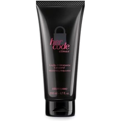 O Boticário Her Code Clímax Crema Corporal Hidratante 200 ml Crema Corporal Mujer Her Code Clímax Aroma Gourmand Amaderado Hidratación 48h Vegano 200 ml O Boticário Her Code Clímax Crema Corporal Hidratante 200 ml Crema Corporal Mujer Her Code Clímax Aroma Gourmand Amaderado Hidratación 48h Vegano 200 ml