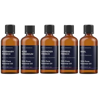 Mystic Moments Paquete de Inicio de Regalo de 5 x 100ml Aceites Esenciales de Francia Mystic Moments Paquete de Inicio de Regalo de 5 x 100ml Aceites Esenciales de Francia