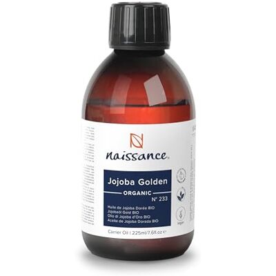 Naissance Aceite de Jojoba Orgánico (No. ) 225ml Sin Refinar, Prensado en Frio Natural Hidratante para Cara, Pelo, Uñas, Barba, Cuerpo, Cutículas Naissance Aceite de Jojoba Orgánico (No. ) 225ml Sin Refinar, Prensado en Frio Natural Hidratante para Cara, Pelo, Uñas, Barba, Cuerpo, Cutículas