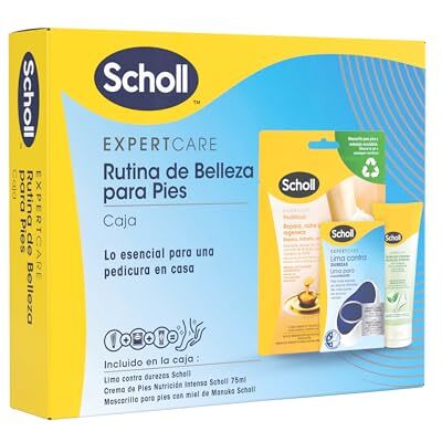Dr. Scholl's Rutina de belleza para piès: mascarillas para pies con miel de Manuka, Lima para pies ExpertCare para durezas y Crema de Pies Nutrición Intensa para Pieles Duras 75ml- Regalo para mujeres Dr. Scholl's Rutina de belleza para piès: mascarillas para pies con miel de Manuka, Lima para pies ExpertCare para durezas y Crema de Pies Nutrición Intensa para Pieles Duras 75ml- Regalo para mujeres