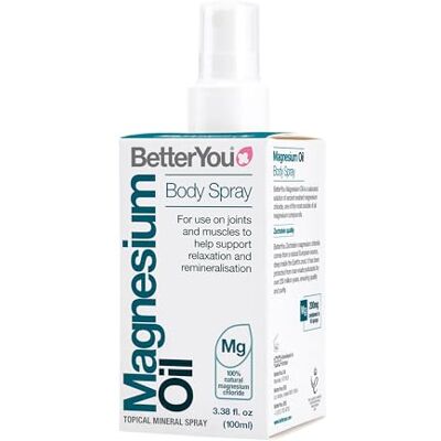 BetterYou Magnesium Body Oil Aceite Corporal de Magnesio Transdérmico, Ayuda al Descanso, Recuperación Muscular, Cansancio y Fatiga, Vegano 100 ml BetterYou Magnesium Body Oil Aceite Corporal de Magnesio Transdérmico, Ayuda al Descanso, Recuperación Muscular, Cansancio y Fatiga, Vegano 100 ml