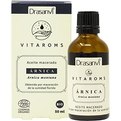 Drasanvi VITAROMS ACEITE MACERADO ÁRNICA CERTIFICADO BIO ECOCERT Macerado en aceite base BIO VEGANO SIN GLUTEN 50ml Drasanvi VITAROMS ACEITE MACERADO ÁRNICA CERTIFICADO BIO ECOCERT Macerado en aceite base BIO VEGANO SIN GLUTEN 50ml