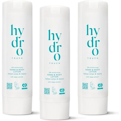 hydro TOUCH ADA Cosmetics Loción Manos y Cuerpo – Pack de 3 x 300 ml, loción hidratante y nutritiva vegana con minerales marinos y extracto de algas, compatible con soporte SmartCare hydro TOUCH ADA Cosmetics Loción Manos y Cuerpo – Pack de 3 x 300 ml, loción hidratante y nutritiva vegana con minerales marinos y extracto de algas, compatible con soporte SmartCare