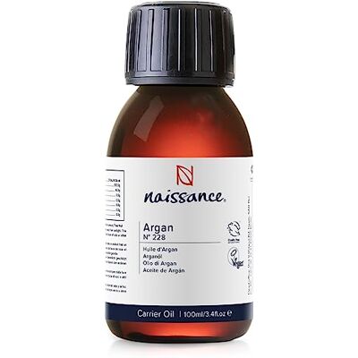 Naissance Aceite Vegetal de Argán de Marruecos (No. ) 100ml Natural, Vegano, No OGM Hidratante Para Rostro, Cabello, Barba, Uñas, Cutículas Naissance Aceite Vegetal de Argán de Marruecos (No. ) 100ml Natural, Vegano, No OGM Hidratante Para Rostro, Cabello, Barba, Uñas, Cutículas