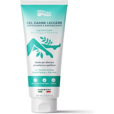 REPOSA Nueva Versión Gel Frío Piernas Cansadas, Crema para Piernas Cansadas, Hinchadas y Pesadas Antifatiga y Refrescante con Áloe Vera Gel, Centella Asiática y Menta Piperita Hidratante, 200 ml REPOSA Nueva Versión Gel Frío Piernas Cansadas, Crema para Piernas Cansadas, Hinchadas y Pesadas Antifatiga y Refrescante con Áloe Vera Gel, Centella Asiática y Menta Piperita Hidratante, 200 ml