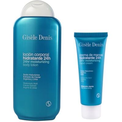 GISELE DENIS GISÈLE DENIS Pack Protección Frío Hidratante 24 Horas, Loción Corporal Hidratante 400 ml + Crema de Manos Hidratante 75 ml, con Ácido Hialurónico, Absorción Rápida, Hidratación y Suavidad GISELE DENIS GISÈLE DENIS Pack Protección Frío Hidratante 24 Horas, Loción Corporal Hidratante 400 ml + Crema de Manos Hidratante 75 ml, con Ácido Hialurónico, Absorción Rápida, Hidratación y Suavidad