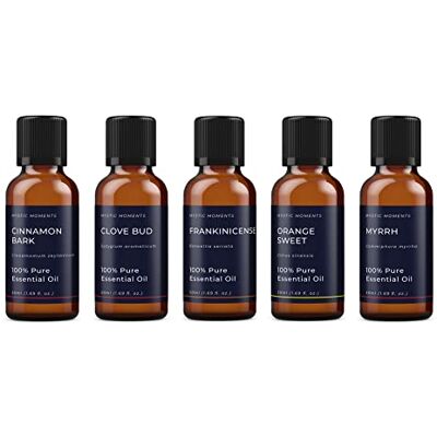 Mystic Moments Mystic momentos regalo Starter Pack de 5 x 50 ml Aceites Esenciales de Navidad Mystic Moments Mystic momentos regalo Starter Pack de 5 x 50 ml Aceites Esenciales de Navidad