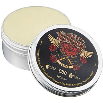 PURAVIDA ORGANIC Tatoo Butter CBD 180ml. PURAVIDA ORGANIC Tatoo Butter CBD 180ml.