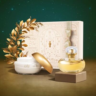 O Boticário Lily Cofre Regalo Beige Perfume EDP 75ml + Crema 250g O Boticário Lily Cofre Regalo Beige Perfume EDP 75ml + Crema 250g