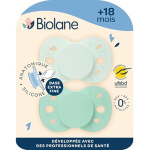 Biolane Chupetes anatómicos Chupetes extra finos 18 meses y + Verde bicolor Tetina plana y reversible Comodidad óptima Respeto al desarrollo bucal Biolane Chupetes anatómicos Chupetes extra finos 18 meses y + Verde bicolor Tetina plana y reversible Comodidad óptima Respeto al desarrollo bucal