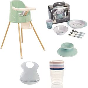 Thermobaby YOUPLA – Trona – 5 latas de conservación – Caja de vajilla – Ventosa universal – Babero semirrígido Thermobaby YOUPLA – Trona – 5 latas de conservación – Caja de vajilla – Ventosa universal – Babero semirrígido