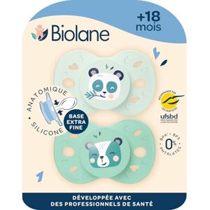 Biolane - Chupetes anatómicos animales- Chupetes extrafinos- 18 meses y +- Verde bicolor- Tetina plana y reversible- Comodidad óptima- Respeto al desarrollo bucal- Materiales renovables Biolane - Chupetes anatómicos animales- Chupetes extrafinos- 18 meses y +- Verde bicolor- Tetina plana y reversible- Comodidad óptima- Respeto al desarrollo bucal- Materiales renovables