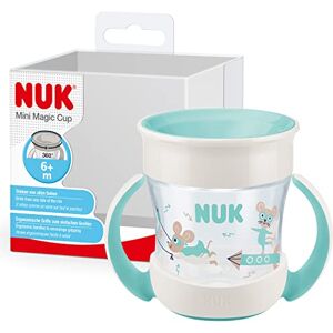 NUK Mini Magic Cup taza para sorber Borde a prueba de derrames de 360° +6 meses Asas para facilitar la sujeción Sin BPA 160 ml Ratón (turquesa) NUK Mini Magic Cup taza para sorber Borde a prueba de derrames de 360° +6 meses Asas para facilitar la sujeción Sin BPA 160 ml Ratón (turquesa)