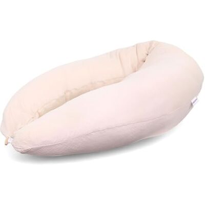 HOBEA-Germany Almohada de Lactancia 190 cm x 76 cm XXL Almohada de Embarazo Almohada para Dormir de Lado con Funda de algodón orgánico (Muselina Beige) HOBEA-Germany Almohada de Lactancia 190 cm x 76 cm XXL Almohada de Embarazo Almohada para Dormir de Lado con Funda de algodón orgánico (Muselina Beige)