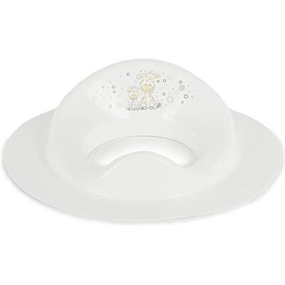BIECO Asiento para inodoro infantil, diseño de jirafa, aprox. 32 x 36,5 x 5 cm, de 8 meses a 4 años, color blanco BIECO Asiento para inodoro infantil, diseño de jirafa, aprox. 32 x 36,5 x 5 cm, de 8 meses a 4 años, color blanco
