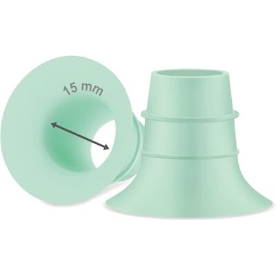 Maymom inserto de embudo 15 mm compatible con Medela PersonalFit Flex 24 mm y Elvie eléctrico simple y doble y copa portátil Elvie Stride 24 mm; accesorio compatible no original; verde Maymom inserto de embudo 15 mm compatible con Medela PersonalFit Flex 24 mm y Elvie eléctrico simple y doble y copa portátil Elvie Stride 24 mm; accesorio compatible no original; verde