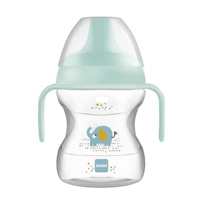 MAM Learn To Drink Cup Taza con asas extraíbles y boquilla, a partir de 6 meses, 190 ml, azul MAM Learn To Drink Cup Taza con asas extraíbles y boquilla, a partir de 6 meses, 190 ml, azul