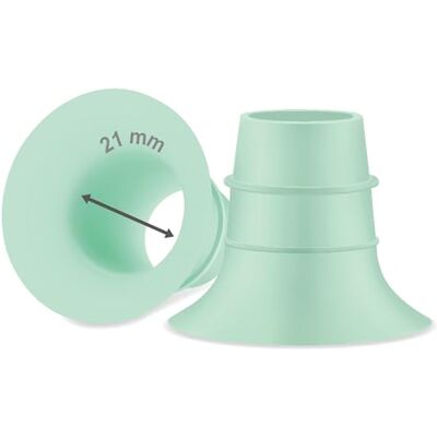 Maymom inserto de embudo 21 mm compatible con Medela PersonalFit Flex 24 mm y Elvie eléctrico simple y doble y copa portátil Elvie Stride 24 mm; accesorio compatible no original; verde Maymom inserto de embudo 21 mm compatible con Medela PersonalFit Flex 24 mm y Elvie eléctrico simple y doble y copa portátil Elvie Stride 24 mm; accesorio compatible no original; verde