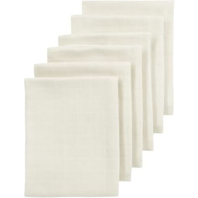 MEYCO Pañales de Muselina Pack de 6 70x70cm Muselina paños para regurgitaciones Nature MEYCO Pañales de Muselina Pack de 6 70x70cm Muselina paños para regurgitaciones Nature