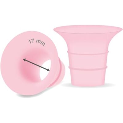Maymom inserto de embudo 17 mm compatible con Elvie eléctrico simple y doble y copa Elvie Stride 24 mm; compatible con Medela PersonalFit Flex; accesorio compatible no original Maymom inserto de embudo 17 mm compatible con Elvie eléctrico simple y doble y copa Elvie Stride 24 mm; compatible con Medela PersonalFit Flex; accesorio compatible no original