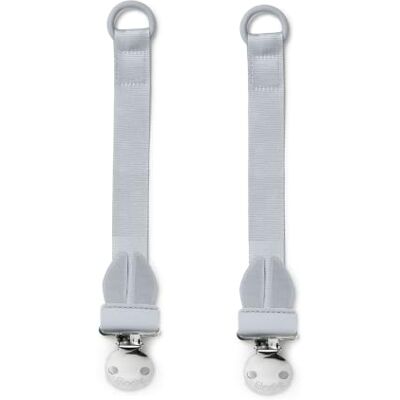 Elodie Details Pack de 2 cadenas porta chupete de tela y clip de acero inoxidable, para niño y niña, anillo universal de silicona – Sunrise Blue/Mineral Green Elodie Details Pack de 2 cadenas porta chupete de tela y clip de acero inoxidable, para niño y niña, anillo universal de silicona – Sunrise Blue/Mineral Green
