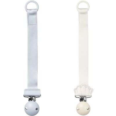 Elodie Details Clip Chupete para Niño Niña – Cadena de Chupete Duradera con Clip – Portachupetes sin BPA – Correa de Poliéster Reciclado – Unisex para Bebé, Pack de 2- Bermuda Azul/Blanco scallop Elodie Details Clip Chupete para Niño Niña – Cadena de Chupete Duradera con Clip – Portachupetes sin BPA – Correa de Poliéster Reciclado – Unisex para Bebé, Pack de 2- Bermuda Azul/Blanco scallop