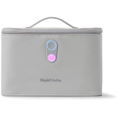 Nuby RapidSterilise esterilizador UV para biberones bebé portátil recargable eléctrico – elimina el 99,9% de gérmenes en 3 min – compacto para casa y viajes, higiene rápida y segura, gris Nuby RapidSterilise esterilizador UV para biberones bebé portátil recargable eléctrico – elimina el 99,9% de gérmenes en 3 min – compacto para casa y viajes, higiene rápida y segura, gris