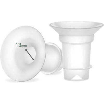 Maymom insertos de embudo largos de 13 mm compatibles con embudos de 24–25 mm de Freemie, Medela PersonalFit, Spectra y Willow Go; 2 piezas Maymom insertos de embudo largos de 13 mm compatibles con embudos de 24–25 mm de Freemie, Medela PersonalFit, Spectra y Willow Go; 2 piezas