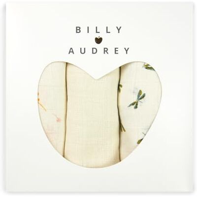 Billy loves Audrey Pack de Tres muselinas de Muselina summerlove Billy loves Audrey Pack de Tres muselinas de Muselina summerlove