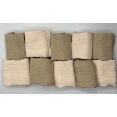 Babyline 10 Gasas Muselinas Algodón Orgánico 48X24 Cm Bebés. Toallas Bebé Recién Nacido Muselinas Bebé Algodón Baberos Muselina Ecofriendly, Toallitas Reutilizables. (Arena/Beige) Babyline 10 Gasas Muselinas Algodón Orgánico 48X24 Cm Bebés. Toallas Bebé Recién Nacido Muselinas Bebé Algodón Baberos Muselina Ecofriendly, Toallitas Reutilizables. (Arena/Beige)