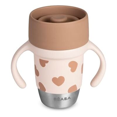 Béaba , Taza de Aprendizaje de Acero Inoxidable Click & Drink – Taza 360° Sin Válvula, Antifugas, Antiderrame, Evolutiva, Apertura con 1 Clic, Vaso para Bebé y Niño, 240 ml, Big Love Béaba , Taza de Aprendizaje de Acero Inoxidable Click & Drink – Taza 360° Sin Válvula, Antifugas, Antiderrame, Evolutiva, Apertura con 1 Clic, Vaso para Bebé y Niño, 240 ml, Big Love