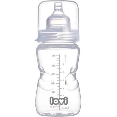 LOVI Autoesterilizante Anticólica Botella Biberón con Tetina Dinámica Silicona 3m+ 250 ml Apto Para Microondas Sistema SUPER Air Vent Protege el Reflejo Natural de Succión de Bebé LOVI Autoesterilizante Anticólica Botella Biberón con Tetina Dinámica Silicona 3m+ 250 ml Apto Para Microondas Sistema SUPER Air Vent Protege el Reflejo Natural de Succión de Bebé
