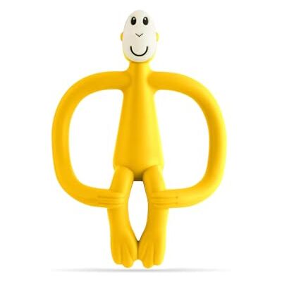 MATCHSTICK MONKEY , Original Teether & Gel Applicator, Antimicrobial Silicone Teething Toys for Baby, Easy to Grip, BPA Free, 3 Months Old+, 10.5 cm, Yellow Monkey MATCHSTICK MONKEY , Original Teether & Gel Applicator, Antimicrobial Silicone Teething Toys for Baby, Easy to Grip, BPA Free, 3 Months Old+, 10.5 cm, Yellow Monkey
