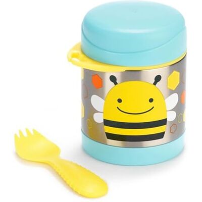 Skip Hop Zoo Tarro de Comida Aislado, Azul (Bee), 325 ml Skip Hop Zoo Tarro de Comida Aislado, Azul (Bee), 325 ml