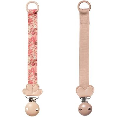 Elodie Details Clip Chupete para Niño Niña – Cadena de Chupete Duradera con Clip – Portachupetes sin BPA – Correa de Poliéster Reciclado – Unisex para Bebé, Pack de 2 Blushing Rosa/River Rose Elodie Details Clip Chupete para Niño Niña – Cadena de Chupete Duradera con Clip – Portachupetes sin BPA – Correa de Poliéster Reciclado – Unisex para Bebé, Pack de 2 Blushing Rosa/River Rose