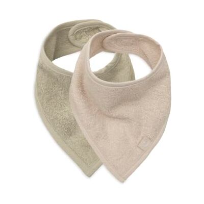 Jollein Pañuelo para bebé Paquete de 2 100% algodón Soft Matcha/Sand Jollein Pañuelo para bebé Paquete de 2 100% algodón Soft Matcha/Sand