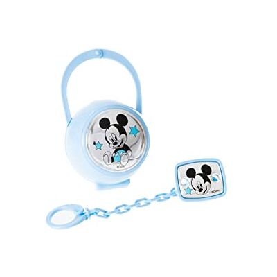 VALENTI & CO. Valenti Argenti – Disney Mickey – Clip para chupete, cadena para chupete con caja de plata VALENTI & CO. Valenti Argenti – Disney Mickey – Clip para chupete, cadena para chupete con caja de plata