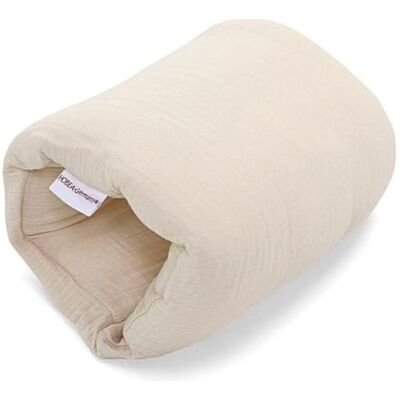 HOBEA-Germany Mini Almohada de Lactancia pequeña Almohada de Lactancia de Viaje en Diferentes diseños (Muselina Beige) HOBEA-Germany Mini Almohada de Lactancia pequeña Almohada de Lactancia de Viaje en Diferentes diseños (Muselina Beige)