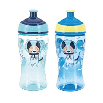 Nuby Super Slurp Botella de Agua - Taza Infantil Antidesbordante 360ml Nuby Super Slurp Botella de Agua - Taza Infantil Antidesbordante 360ml