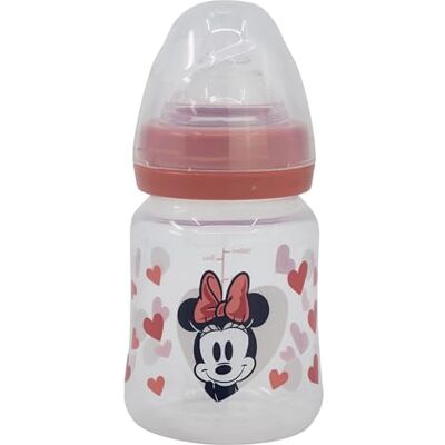 Stor Biberón Minnie Mouse con Tetina de Silicona 3 Posiciones 150ml Sistema Anticólicos Cuello Ancho Bebé 0 Meses Disney Baby Stor Biberón Minnie Mouse con Tetina de Silicona 3 Posiciones 150ml Sistema Anticólicos Cuello Ancho Bebé 0 Meses Disney Baby