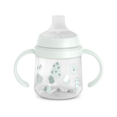 SUAVINEX , Vaso Aprendizaje Bebé, Boquilla de Silicona, Biberón con Asas, con Sistema Anticólico, Tapa Protectora, Vaso Antiderrame, 150 ml, Bébés +6 Meses, Apto Lavavajillas, Wild&Free Verde SUAVINEX , Vaso Aprendizaje Bebé, Boquilla de Silicona, Biberón con Asas, con Sistema Anticólico, Tapa Protectora, Vaso Antiderrame, 150 ml, Bébés +6 Meses, Apto Lavavajillas, Wild&Free Verde