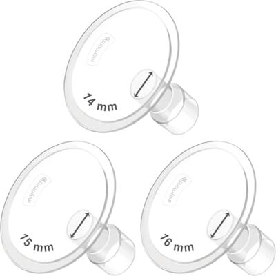 Maymom Brides MyFit Classic/Conical Goldie Pack Juego de 3 tama?os (14/15/16 mm), compatible con extractor de leche Medela y conectores base ancha o estrecha, sin BPA Maymom Brides MyFit Classic/Conical Goldie Pack Juego de 3 tama?os (14/15/16 mm), compatible con extractor de leche Medela y conectores base ancha o estrecha, sin BPA