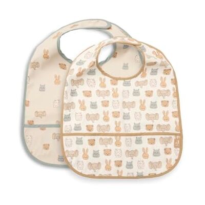 Jollein Baberos para bebé Paquete de 2 Impermeables Jollies Jollein Baberos para bebé Paquete de 2 Impermeables Jollies